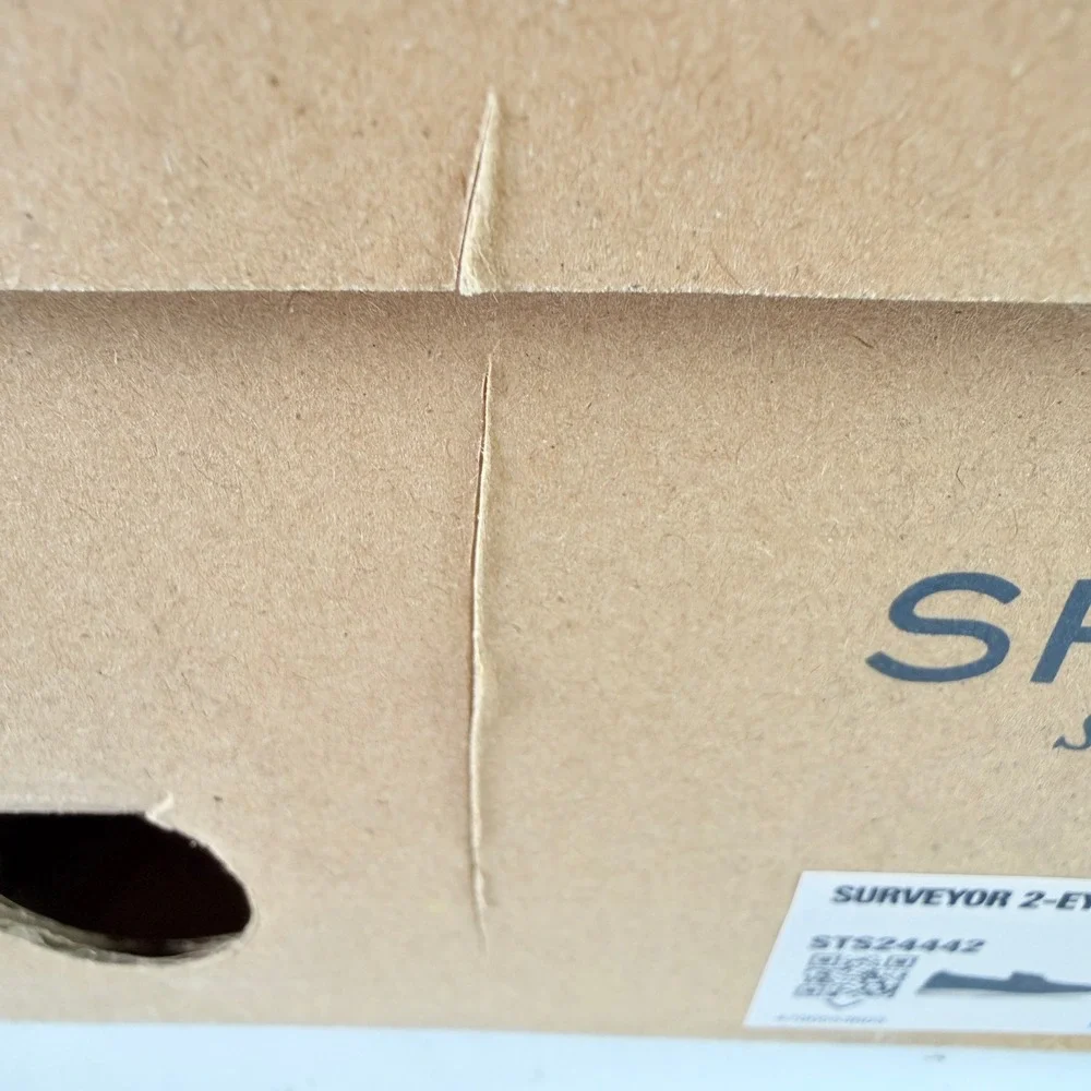 Sperry Surveyor 2-Eye Navy Blue Leather Boat Shoes Men's 12 W New in Box